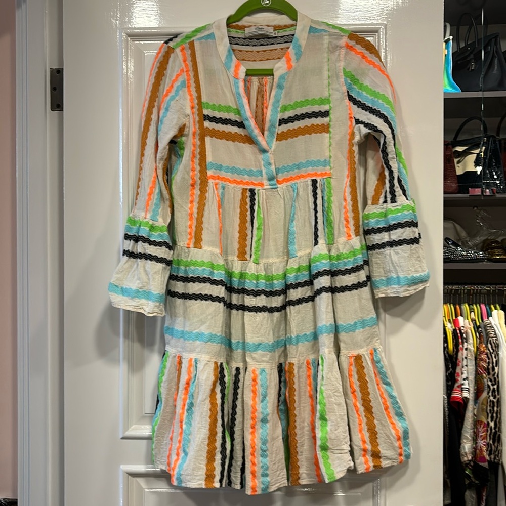 Cute festive Devotion Twins for Anthropologie dress.
